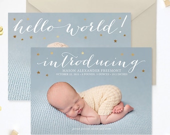 birth announcement template etsy