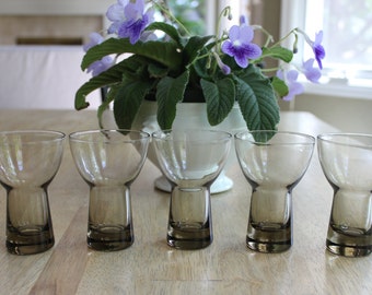 Smoke Glasses, MCM Smoked Glass, Martini Glasses, Aperitif Glasses, Digestif Glasses