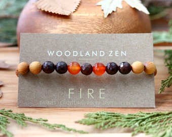 Garnet Bracelet, Healing Crystal Gemstone Bracelet, Garnet Jewelry