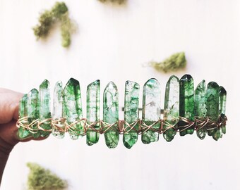 Quartz Crown, Quartz Crystal Crown, Mermaid Crown, Festival Crown, Bridal Headpiece, Quartz Crystal Tiara, Beach Wedding, Boho Wedding