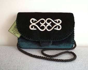 Handmade velvet bag with traditional circassian embroidery