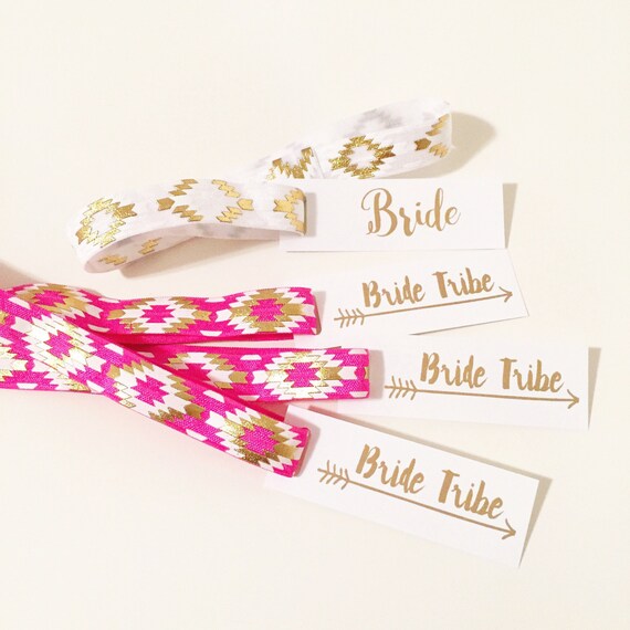 Items similar to Bride Tribe HEADBAND Favors Boho Bachelorette Headband Favors, Tribal Print
