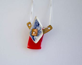 Construction-02 - Mixed Media Necklace
