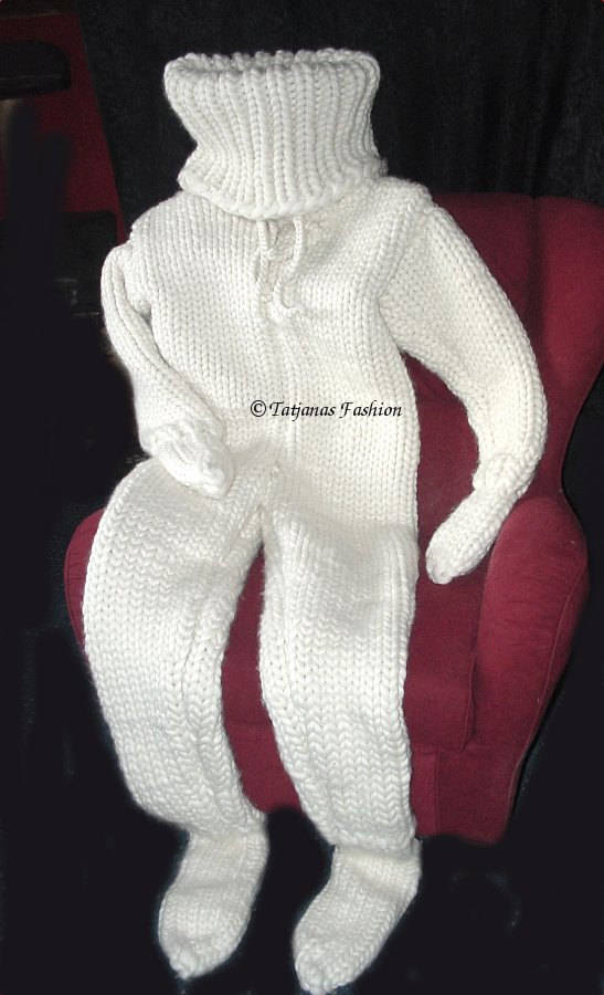 To Order Thick Knit Chunky Turtleneck Catsuit 100 Merino