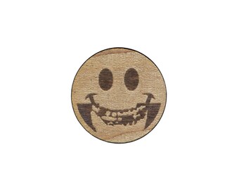 SmileyFits Laser Cut Label Pin