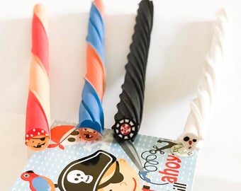 Eraser - Pirate Stick Eraser | Thin Minimalist Eraser | Rubber | School | Drawing