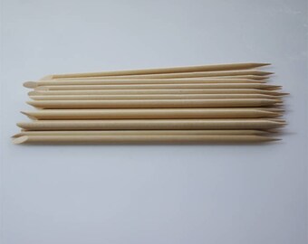 20pcs 6.25" 2-way Nail Art Orange Wood Sticks Cuticle Pusher Remover Manicure Pedicure Tool #FREE SHIPPING