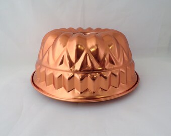Copper Bundt Jello Mold - Vintage Copper Bundt Mold - Retro Copper Mold