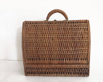 Vintage rattan - Antique rattan bag purse