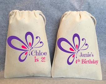 10- Butterfly Birthday, Butterfly party, Butterfly party supplies, Butterfly birthday gift bag, Butterfly party favor bags, 5"x8"