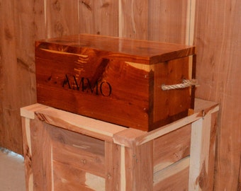 cedar box, wooden ammo box