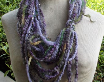 Purple & Green Infinity Scarf