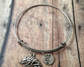 Faux reptile leather boho bangle main image 1