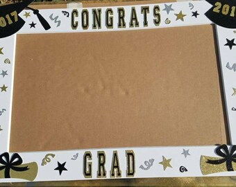2018 Black and Gold Graduation Frame great as a photo booth