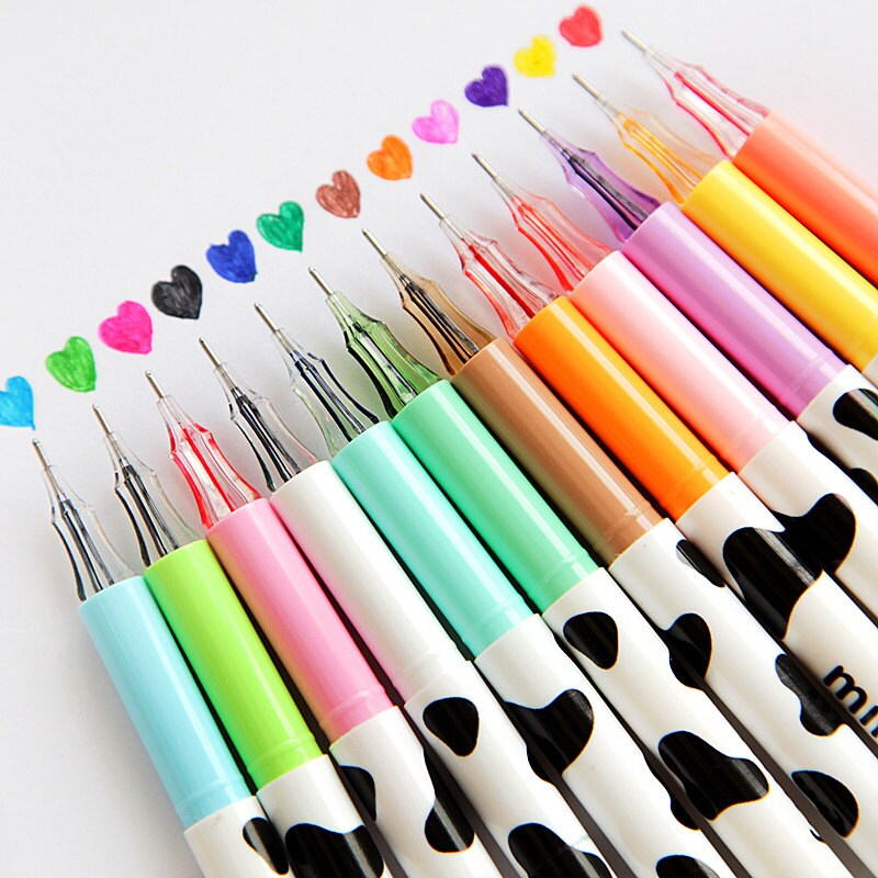 set of 12 color pens cow color pens set of 12 color pens cow color pens