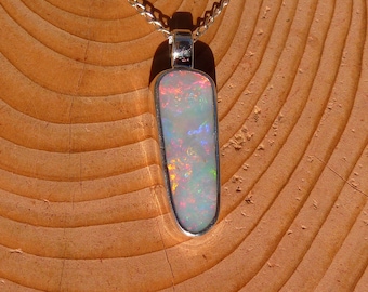 Beautiful silver opal pendant