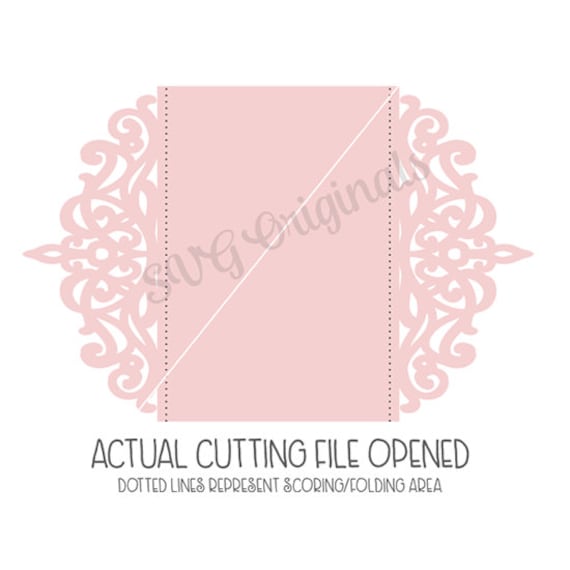 Lace Card or Invitation SVG File. Beautiful Card / Wedding