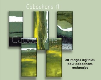 Digital images for rectangle cabochons abstract art