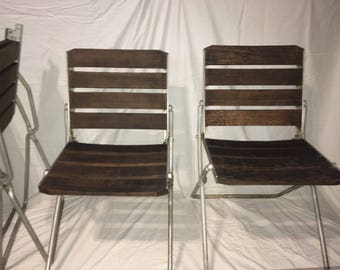 Mid Century Modern garden chairs.