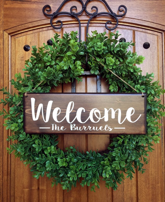 Welcome Sign Welcome Door Sign Personalized Sign Family Welcome Sign Welcome Door Sign Personalized Sign Family