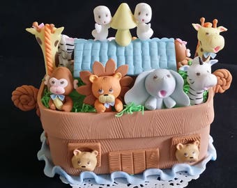 Noah's Ark Baby Shower, Noah's Ark Cake Topper, Noah's Ark Birthday, Noah's Ark Cake, Noah's Ark Nursery, Noah's Ark Animals, Arks Figurines