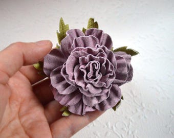pink brooch flower jewelry pink flower brooch Gift|to|sister gift|to|mom anniversary gifts leather brooch gift|for|women wedding gift flower