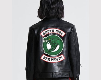 IRON ON PATCHES Riverdale Jacket diy Toni Topaz South Side Serpants Embroidery Patch Serpant Jughead Cole Sprouse Halloween Costume