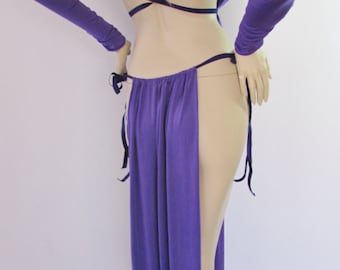 Gorean Slave Role Play Costume-Purple_ All year-For your Kajira fingerless gloves- ZanzaDesigns