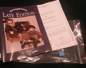 Dream Spinners Late Edition pattern for 27" fabric doll & clothes uncut
