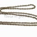 5 Piece Lot 24" Antique Brass Flat Cable Chain Necklace Lobster Clasp 3x4 Links