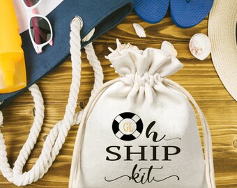 Oh ship kit, bachelorette party, nautical bachelorette party, boat party, bachelorette favors, shit kit, survival kit, recovery kit