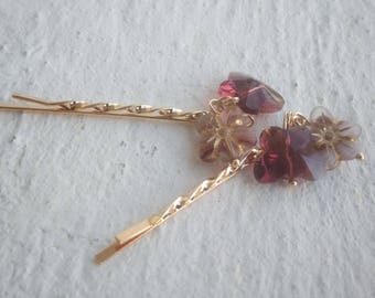 Gold bars: suspensions butterflies and flowers