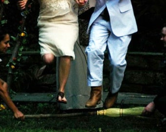 Rustic Wedding Broom, Jumping Broom in your choice of Natural, Black, Rust or Mixed Broomcorn - Broom Jumping & Handfasting Broom