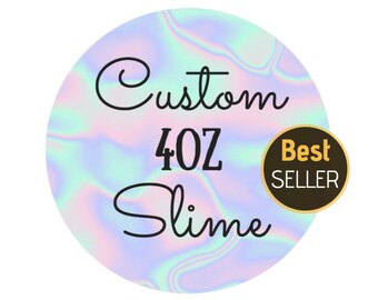 Custom 4oz Slime, Custom, floam, butter slime, thick slime, clear slime, elmers glue, free shipping, cheap slime, Cutie Slimery
