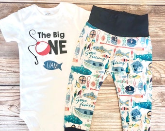 The Big ONE Fisherman Theme birthday outfit, Fishing, Fisherman, Fish theme, first birthday outfit, 1st birthday outfit, birthday outfit