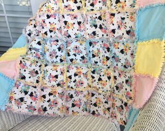 Lamb flannel rag blanket