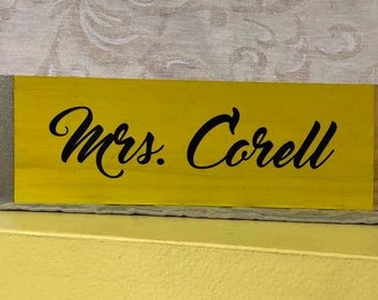 Personalized Giant Pencil Teacher Desk Name Plate