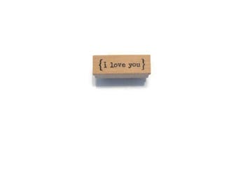 I Love You Stamp, I Love You Wood Mounted Rubber Stamp, I Love You Rubber Stamp, Card Making, Scrapbooking Supplies