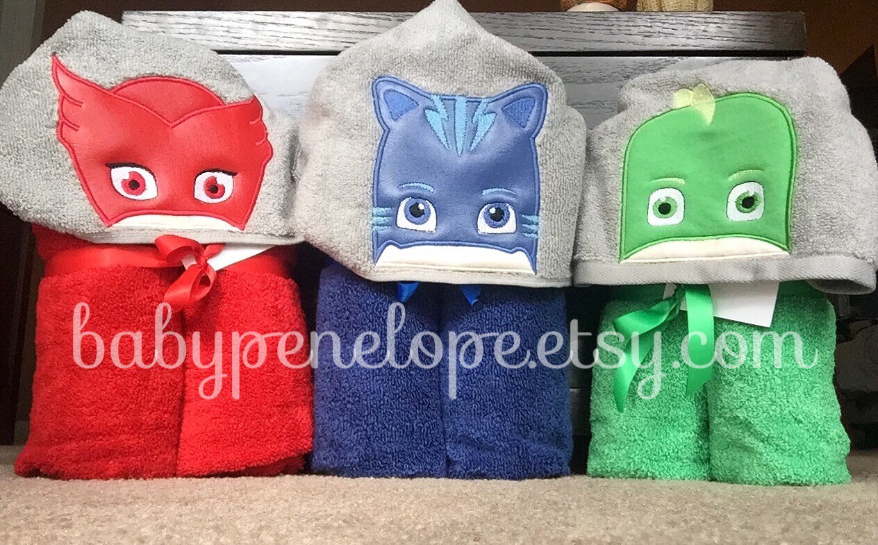 Bedtime Hero Masks Hooded Towel Pj Mask Birthday Pj Mask