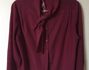 Burgundy vintage blouse