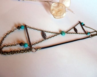 Headband retro Turquoise on the Ganges