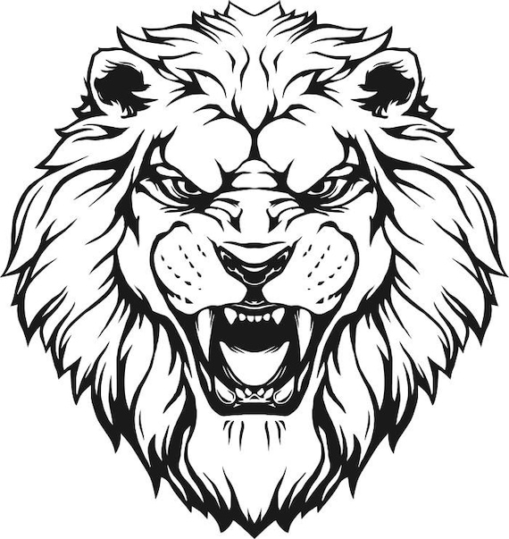 Lion 7 Head Wild Cat School Mascot Company Logo .SVG .EPS