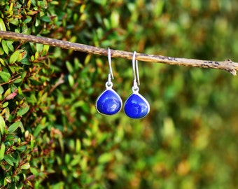 Blue Lapis Earring Lapis Lazuli Earring Lapis Jewelry Silver Lapis Earrings Sterling Silver Lapis Gemstone Drop Earring Lapis Dangle Earring