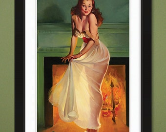 Gil Elvgren – Sheer Delight 1948 (12x18 Heavyweight Art Print)