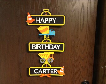 Construction Street Birthday Sign