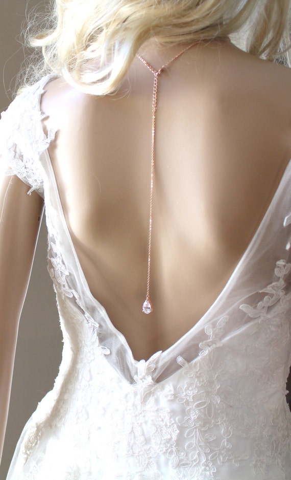 Image of simple wedding dress jewelry