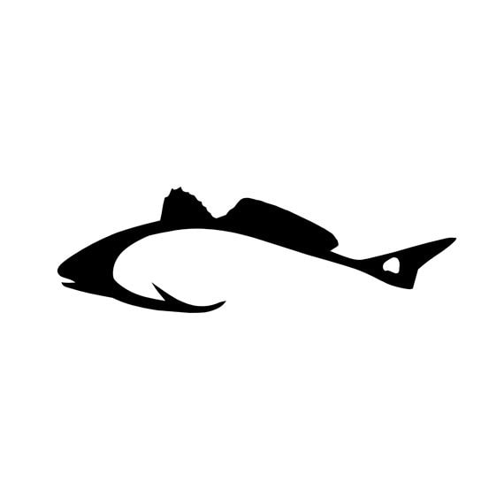 Download Hook shaped redfish fishing vinyl diecut decal car truck