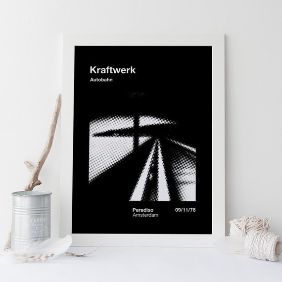 Kraftwerk poster early industrial music band retro Kraftwerk poster early industrial music band retro