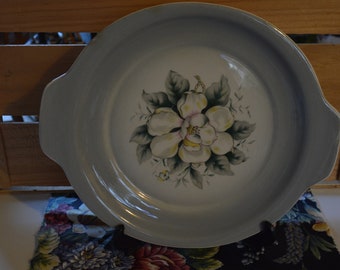 Spring Magnolia Cake Plate by Harker Pottery