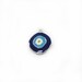 Evil Eye Pendant, Blue Evil Eye Pendant, Protection Charm, Good Luck Pendant, Metal Pendant, Jewelry Making, DIY Pendant